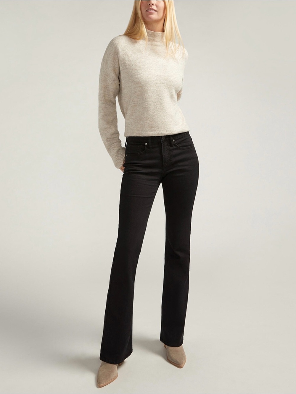Women's Black Silver Suki Bootcut Jeans